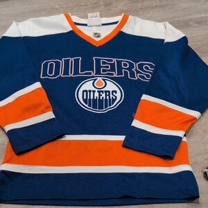 NHL Blue and Orange Oilers Jersey